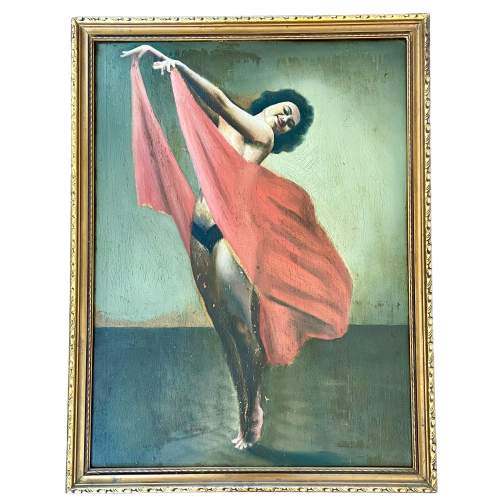 Painting on Board of a Dancing Girl image-1