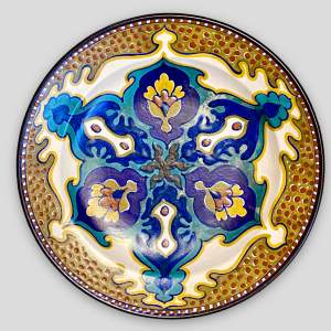 Early 20th Century Gouda Art Pottery Charger