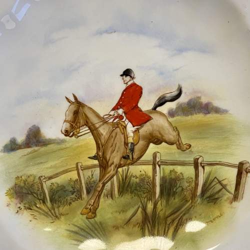 Pair of Hand Painted Royal Crown Derby Signed Hunting Plates image-2