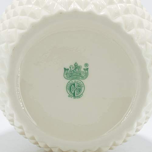 A Vintage Irish Belleek Ceramic Pineapple Biscuit Barrel image-6