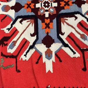 South American Navajo Kilim Wool Throw Rug