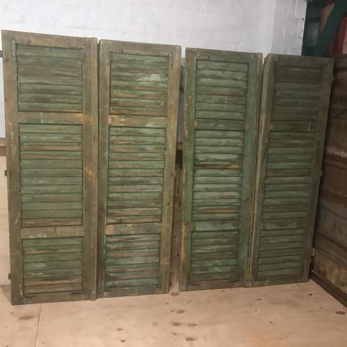 Two Pairs of Antique Shutters in the Original Paint image-1