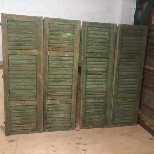 Two Pairs of Antique Shutters in the Original Paint