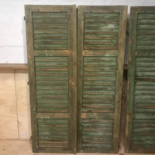 Two Pairs of Antique Shutters in the Original Paint image-2