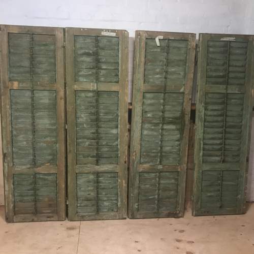 Two Pairs of Antique Shutters in the Original Paint image-6