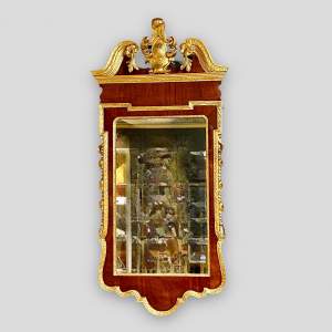 18th Century Mahogany and Parcel Gilt Mirror