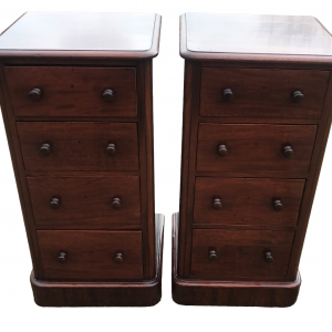 Pair of Antique Victorian Mahogany Bedside Chests
