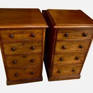 Pair of Antique Mahogany Bedside Chests