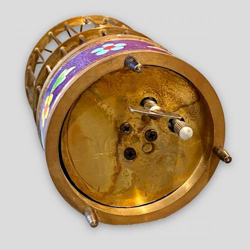 20th Century Brass and Enamel Bird Cage Clock image-6