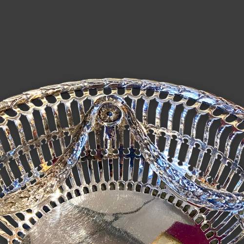 18th Century Fretwork Silver Bowl image-5