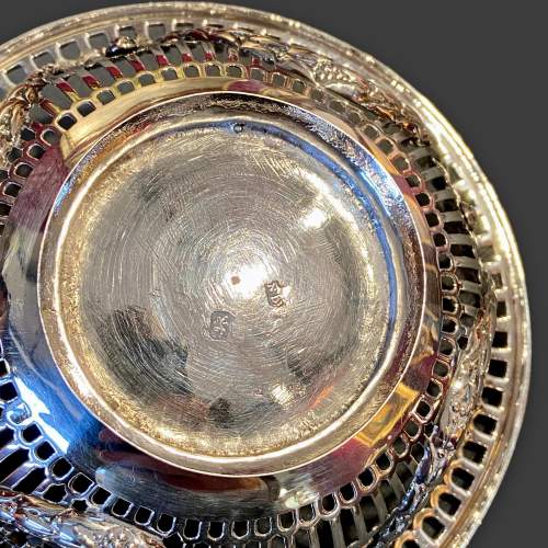 18th Century Fretwork Silver Bowl image-6