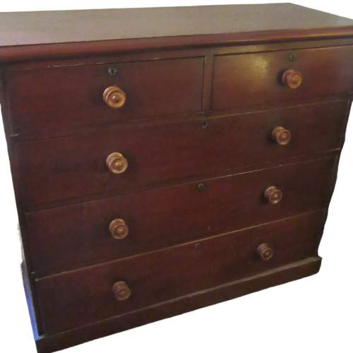 Antique Victorian Pine Chest of Drawers in the Original Paint image-2