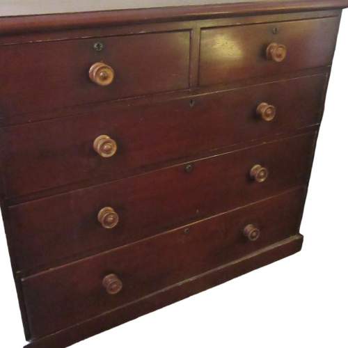 Antique Victorian Pine Chest of Drawers in the Original Paint image-1