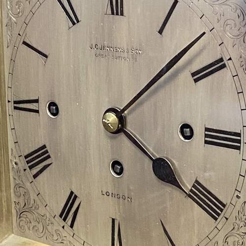 Gothic Oak Cased Triple Fusee Bracket Clock image-6