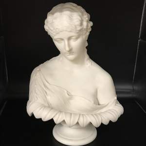 A Late 19th Century Parian Porcelain Bust of Clytie