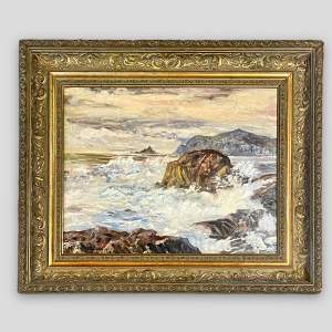 Oil on Canvas Cornish Seascape Painting