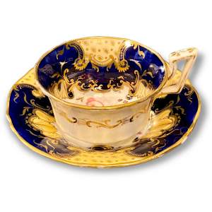 19th Century Cup and Saucer by Coalport