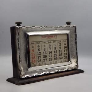 Antique 1920s English Silver Perpetual Calendar