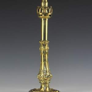 Willian IV 19th Century Palmer & Co London Brass Candlestick