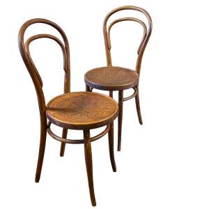 Pair of J&J Kohn Bentwood Bistro Chairs