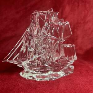 Waterford Crystal "Tall Ship" Sculpture