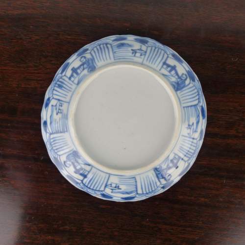 18th Century Chinese Blue & White Porcelain Saucer Dish image-4