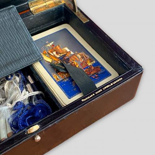 Finnigans Leather Bound Royal Auction Bridge Gaming Box image-4