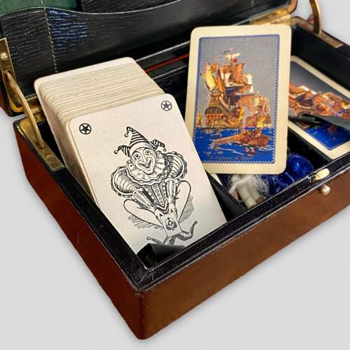 Finnigans Leather Bound Royal Auction Bridge Gaming Box image-3