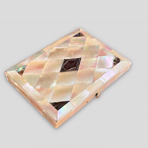 Victorian Mother of Pearl Card Case image-1