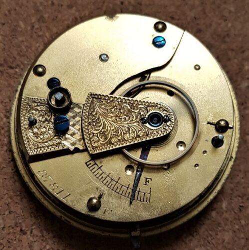 1887 Silver English Lever Pocket Watch & Key image-3