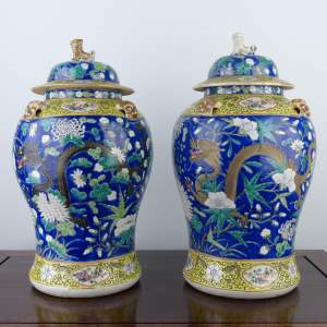 A Pair of 19th Century Chinese Porcelain Dragon Jars