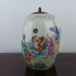 A 19th Century Chinese Porcelain Immortals Jar