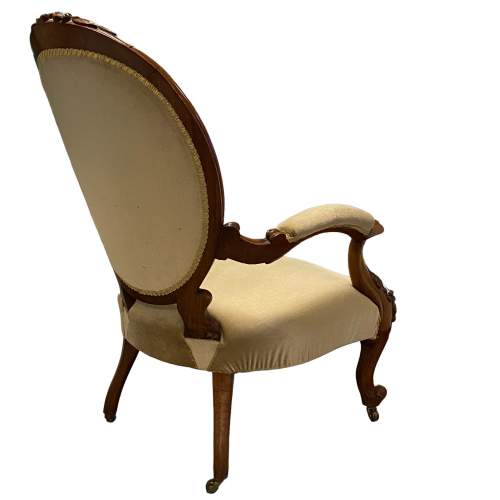 Victorian Low Mahogany Button Back Chair image-5