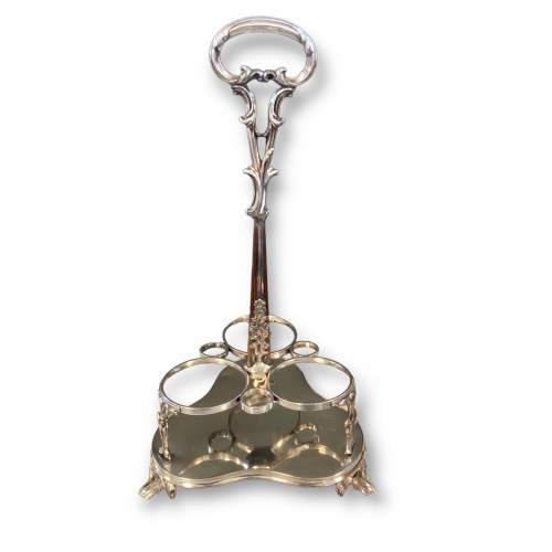 Victorian Silver Plated Bottle Stand image-1