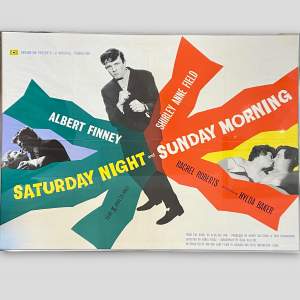 Original 1960s Saturday Night and Sunday Morning Film Poster