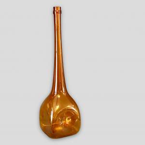 Large 1970s Hagan Kruge Amber Glass Vase