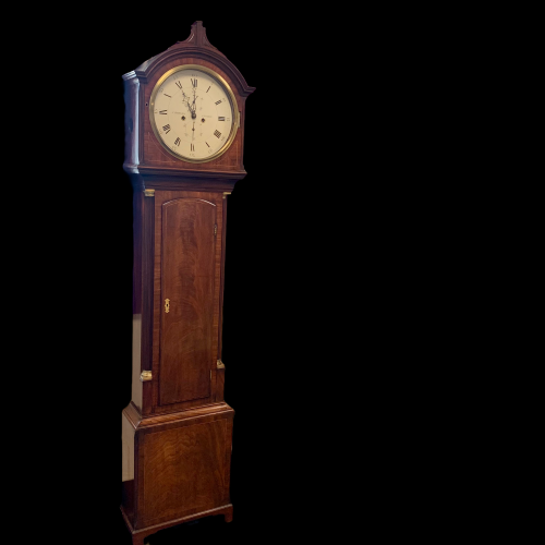 Round White Dial Longcase Clock by J. Hodges image-1