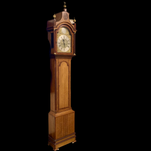 Oak and Mahogany Longcase Clock by J. Greaves of Newcastle