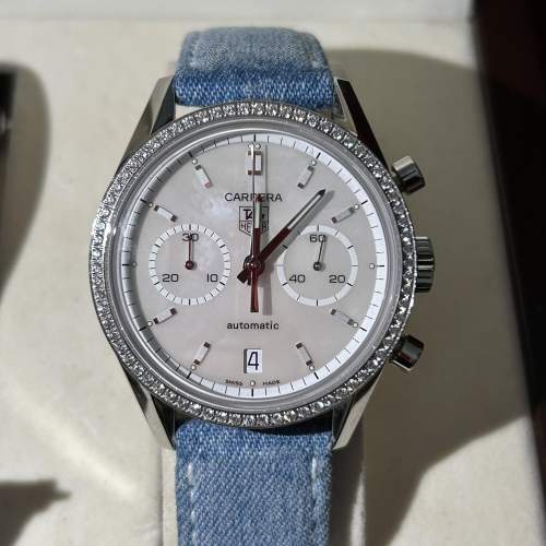 Tag Heuer Carrera Automatic Diamond set Chronograph Watch & Box image-3