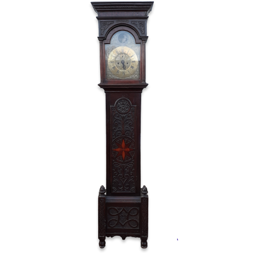 19th Century Longcase Clock With Unusual Moving Figurine Movement image-1