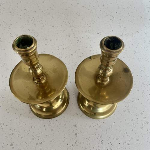 Pair of Georgian Brass Candlesticks image-4