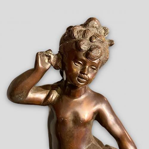 19th Century Bronze Figure of a Girl image-2