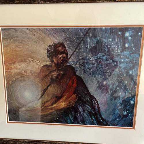 Framed Art Print of Aboriginal Star Gazer by Ainslie Roberts image-2
