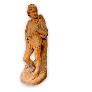 Victorian Terracotta Statue of Dick Whittington
