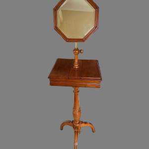 A Late Victorian Satin Birch Shaving Stand
