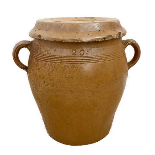 Large Salt Glazed 20L Stoneware Olive Jar image-5