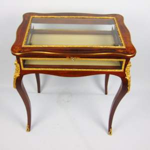 19th Century Rosewood Bijouterie Display Table Cabinet