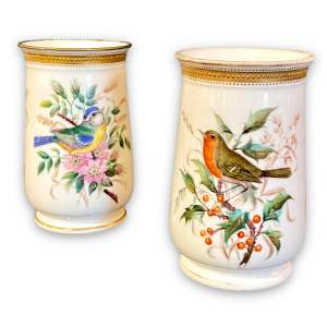 Pair of 19th Century John Hopewell Royal Worcester Vases