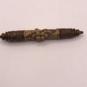 Well Carved Black Forest Needle Case Circa 1910