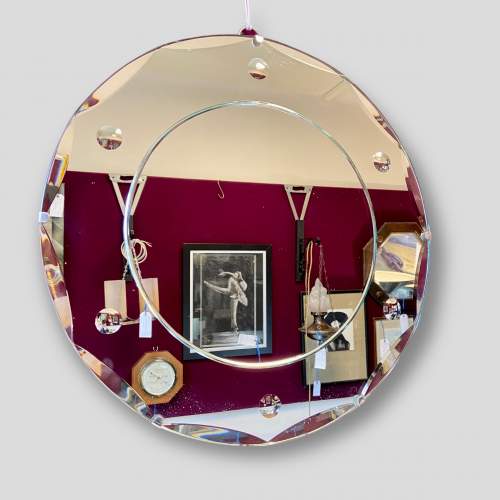 Circular Wall Mirror with Miniature Bullseyes image-1